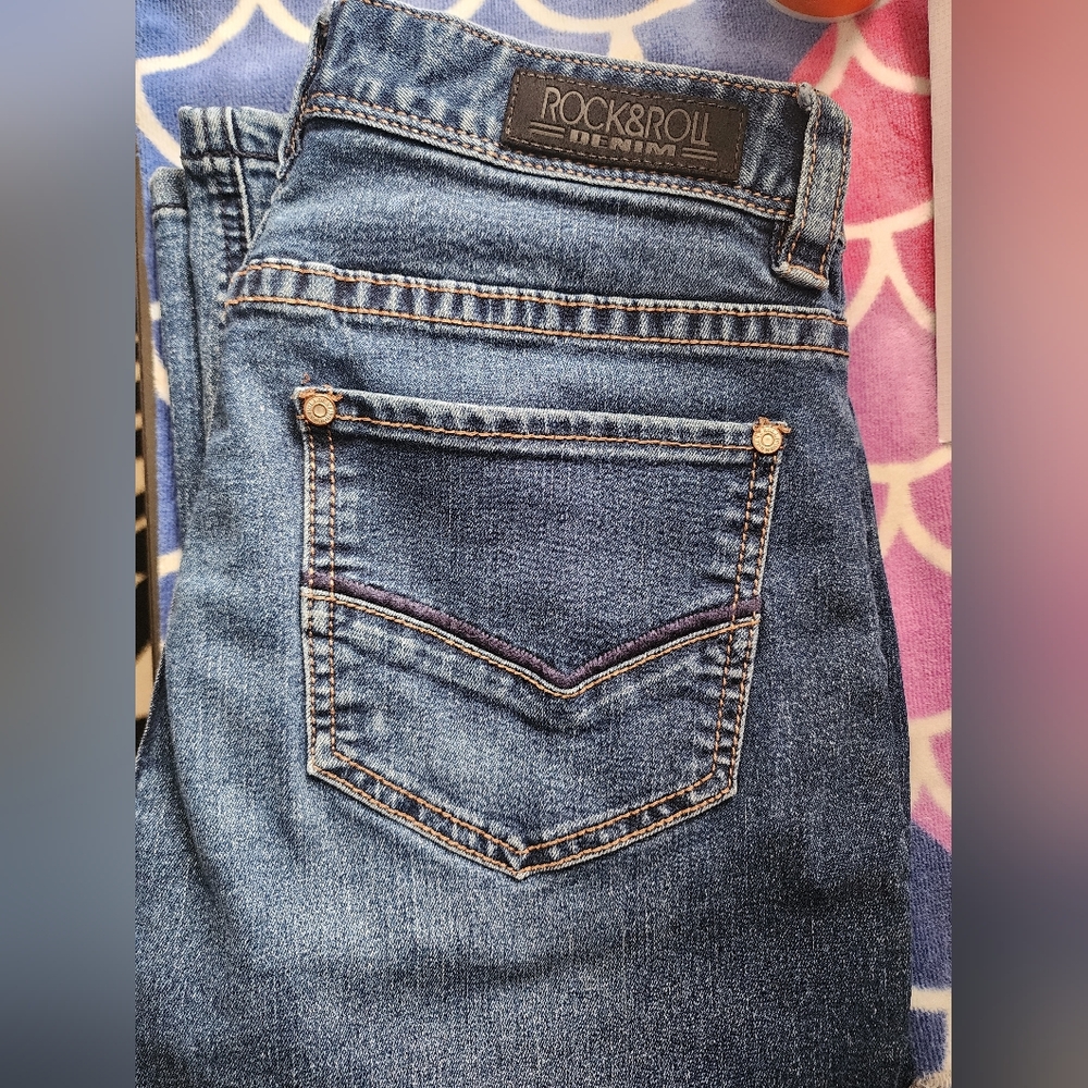 Rock & Roll Cowgirl Deep Blue Boot Cut Jeans
